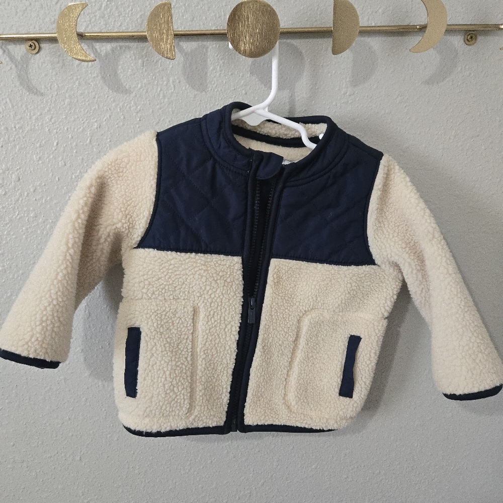 Kids Cream and Blue Jacket